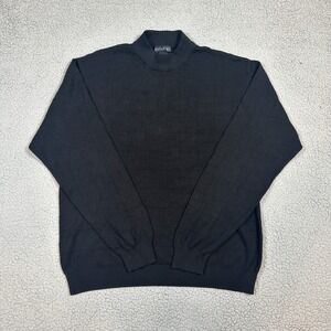 Anthology Silk Blend Turtle Mock Neck Sweater Mens Long Sleeve Pullover XXL